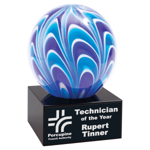 Two-Tone Blue and White Sphere