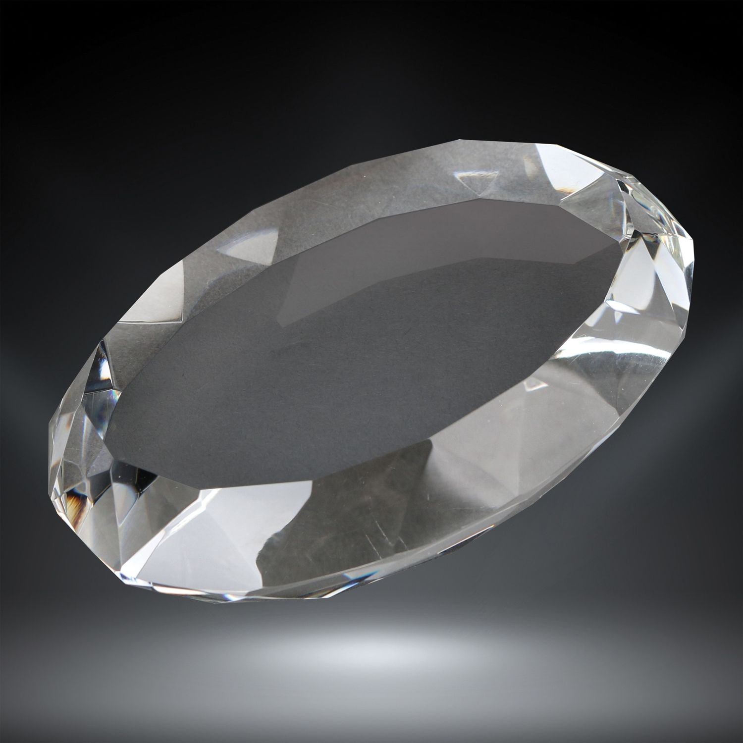 Oval Crystal Paperweight