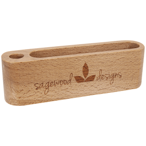 Beech Wood Busniess Card/Pen Holder