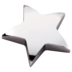 Chrome Plated Metal Star Paperweight
