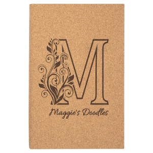 Cork Sketch Book with White Unlined 'Paper