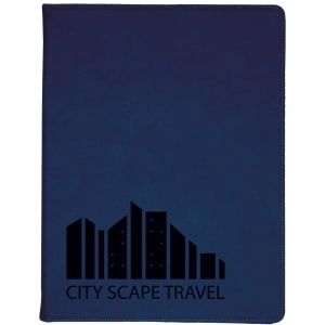 Blue Leatherette Portfolio