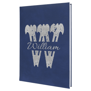 Blue/Silver Leatherette Journal