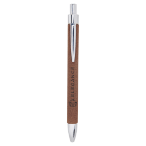 Dark Brown Leatherette Ballpoint Pen