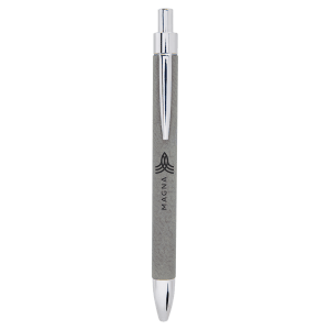 Gray Leatherette Ballpoint Pen