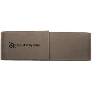 Gray Leatherette Double Pen/Pencil Case