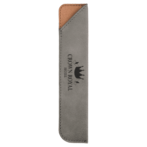 Gray Leatherette Single Pen Sleeve