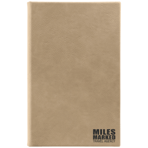 Light Brown Leatherette 110 Page Bound Journal with Ribbon Bookmark