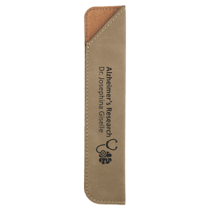 Light Brown Leatherette Single Pen Sleeve