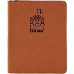 Rawhide Leatherette Portfolio with Zipper
