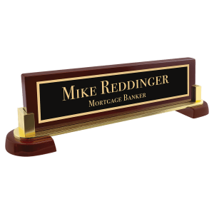 Rosewood Piano Finish and Metal Name Bar