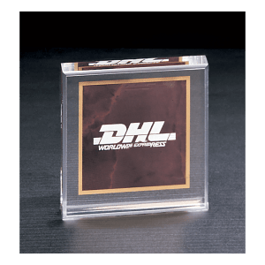 Ruby Marble Design Acrylic Paperweight