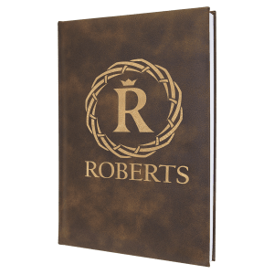 Rustic/Gold Leatherette Journal