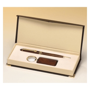 Rosewood Finish Pen and Key Ring