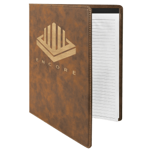 Rustic/Gold Leatherette Portfolio