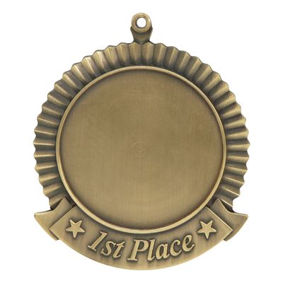1st Place Medal, 2" Holder, Gold