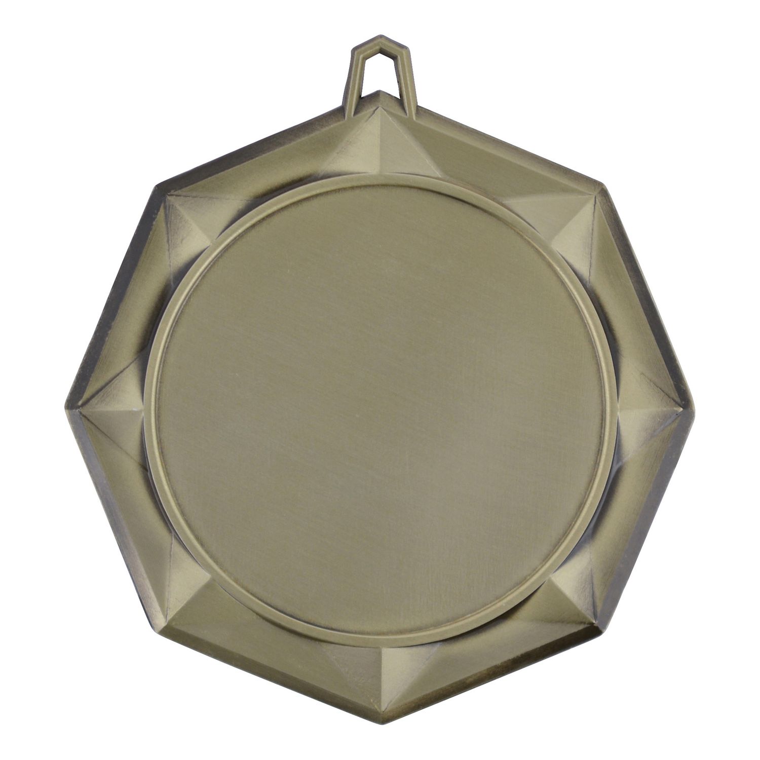 Octagon Medal, 2" Holder, Gold