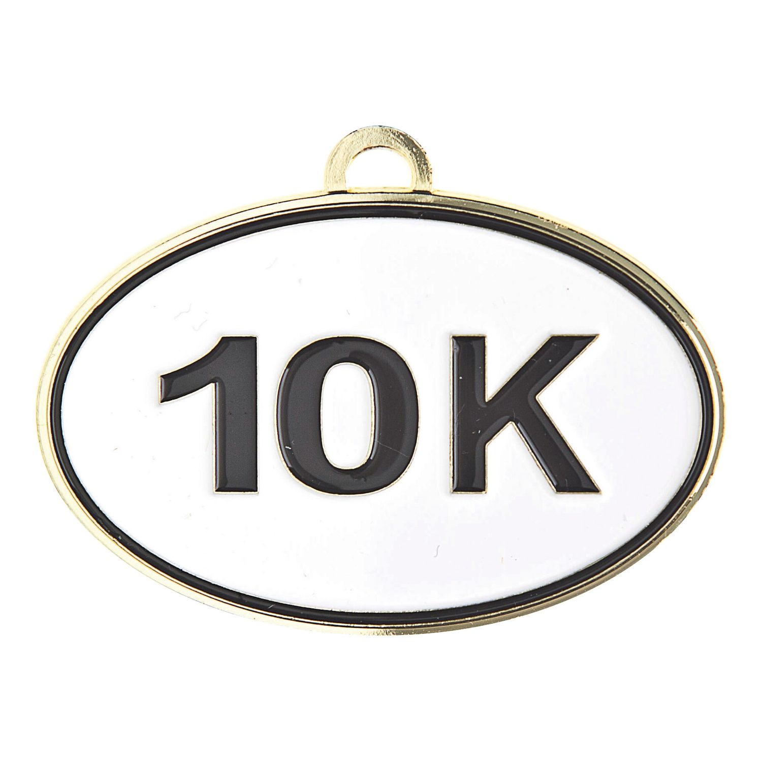 Oval Running Medal, Loop Style, 10K, Gold