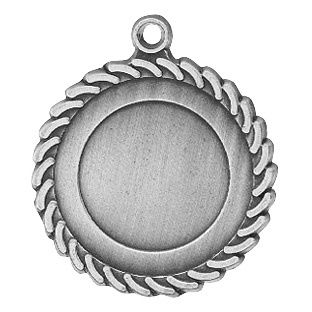Scallop Medal, 1" Holder, Silver