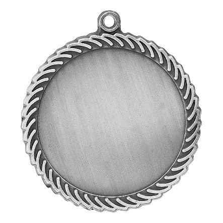 Scallop Medal, 2" Holder, Silver