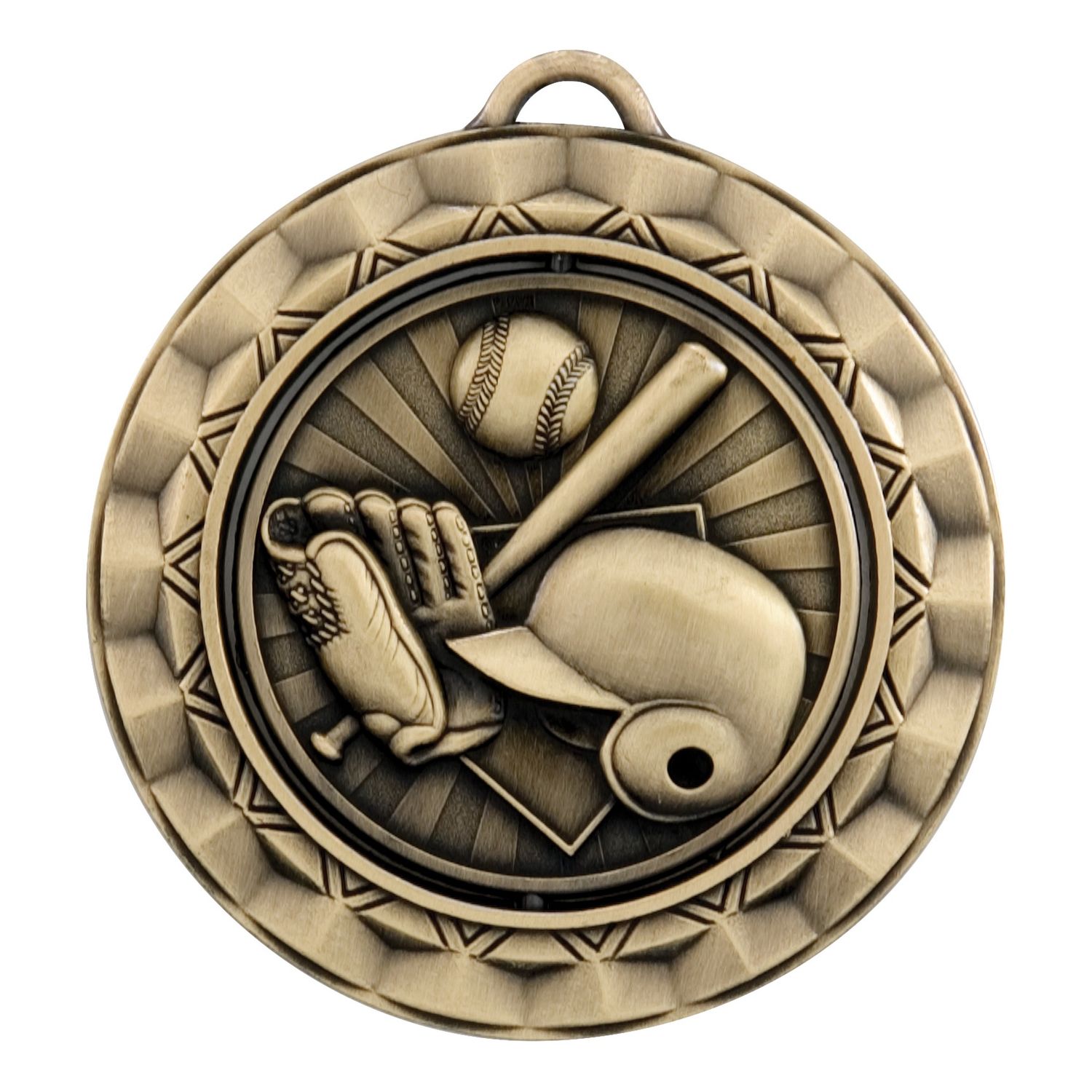Spinner Medal, Baseball, Gold
