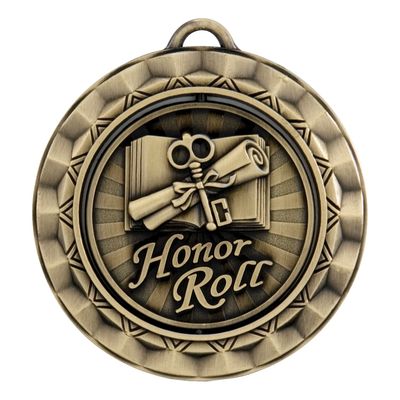 Spinner Medal, Honor Roll, Gold
