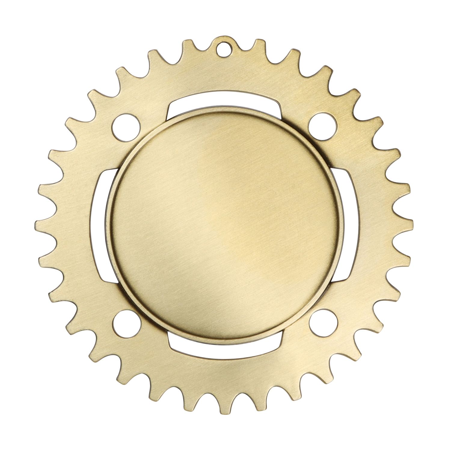 SPROCKET MEDAL 2IN HOLDER GLD