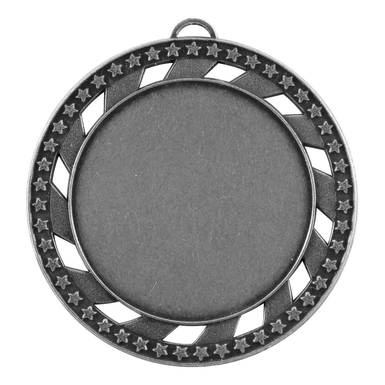 Star Burst Medal, 2" Holder, Silver