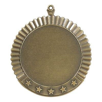 Star Medal, 2" Holder, Gold