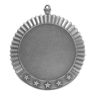 Star Medal, 2" Holder, Silver