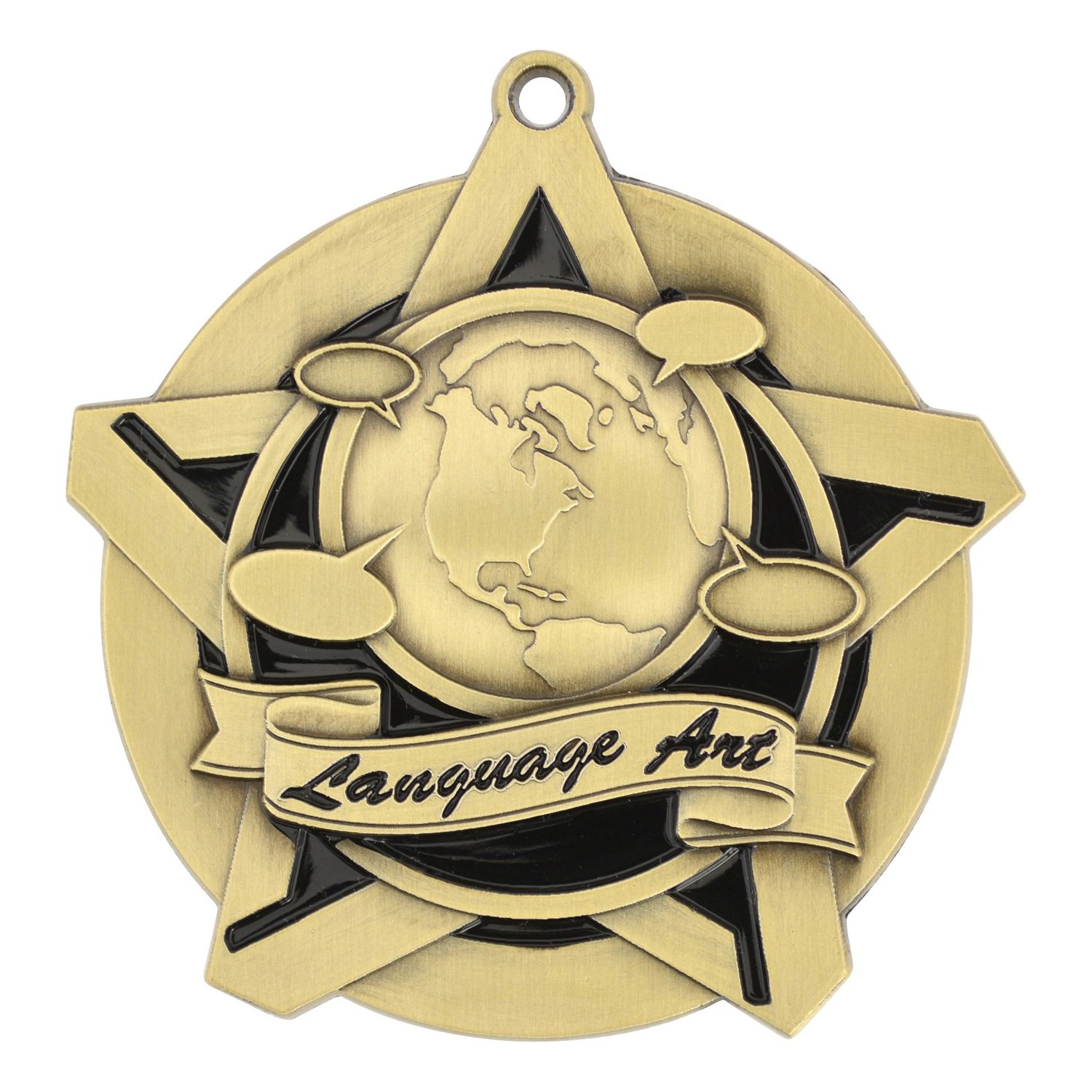 Super Star Medal, Language Arts, Gold