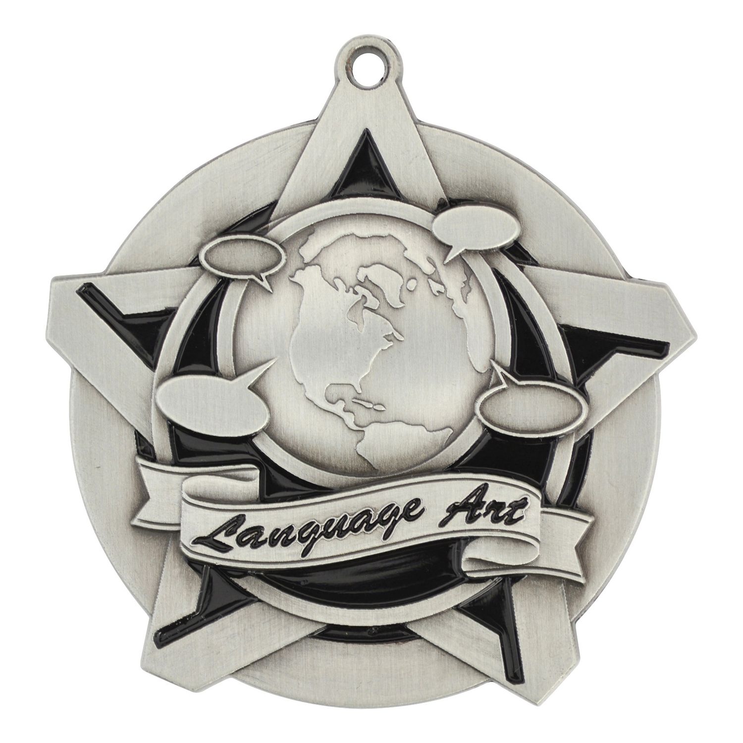 Super Star Medal, Language Arts, Silver