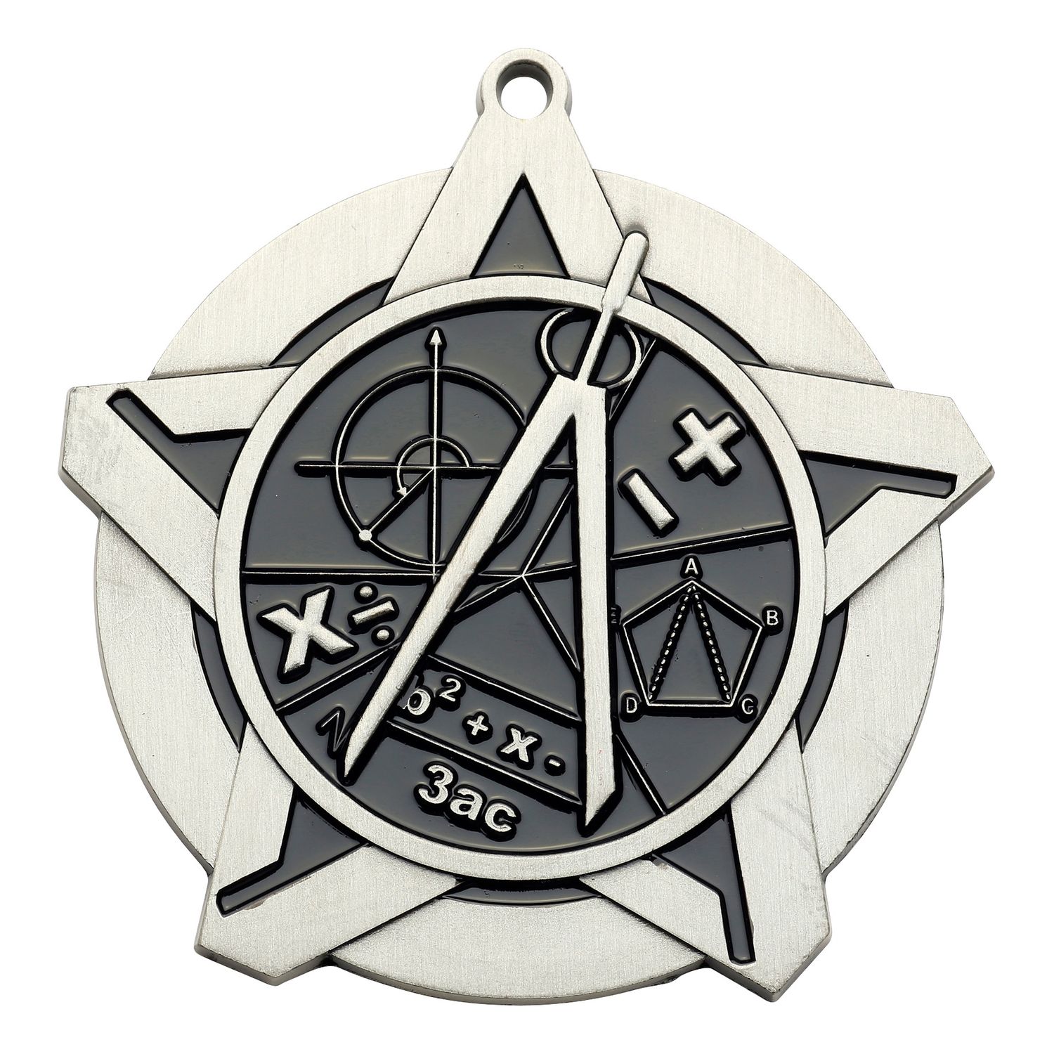 Super Star Medal, Math, Silver