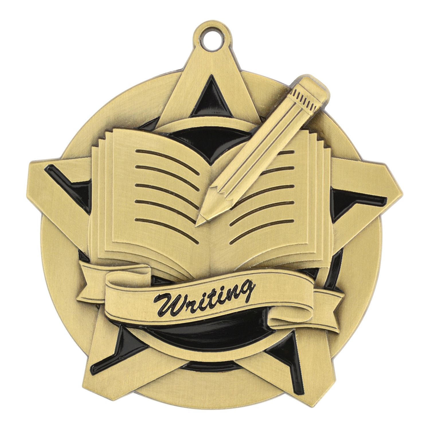 Super Star Medal, Writing, Gold
