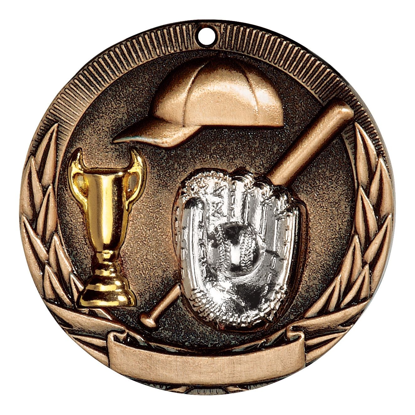 Tri-Colored Medal, Baseball, Bronze