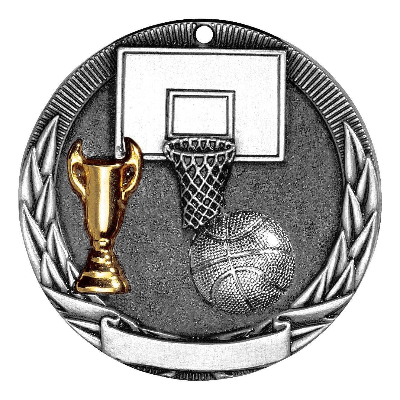 Tri-Colored Medal, Basketball, Silver