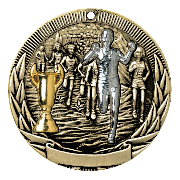 Tri-Colored Medal, Cross Country, Gold