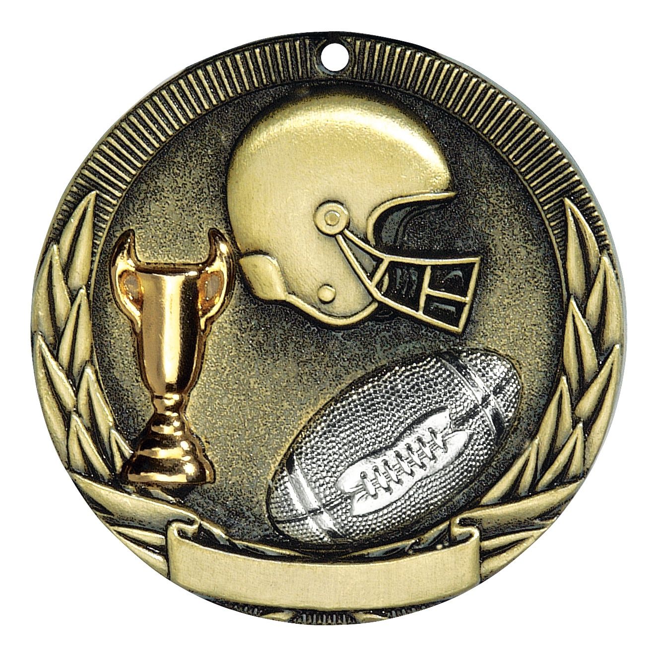 Tri-Colored Medal, Football, Gold