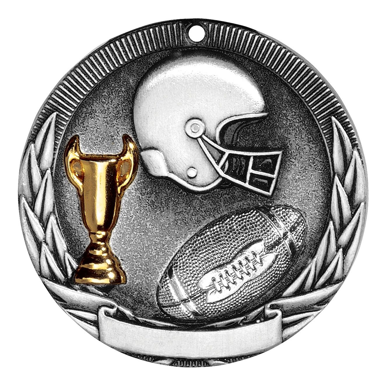 Tri-Colored Medal, Football, Silver