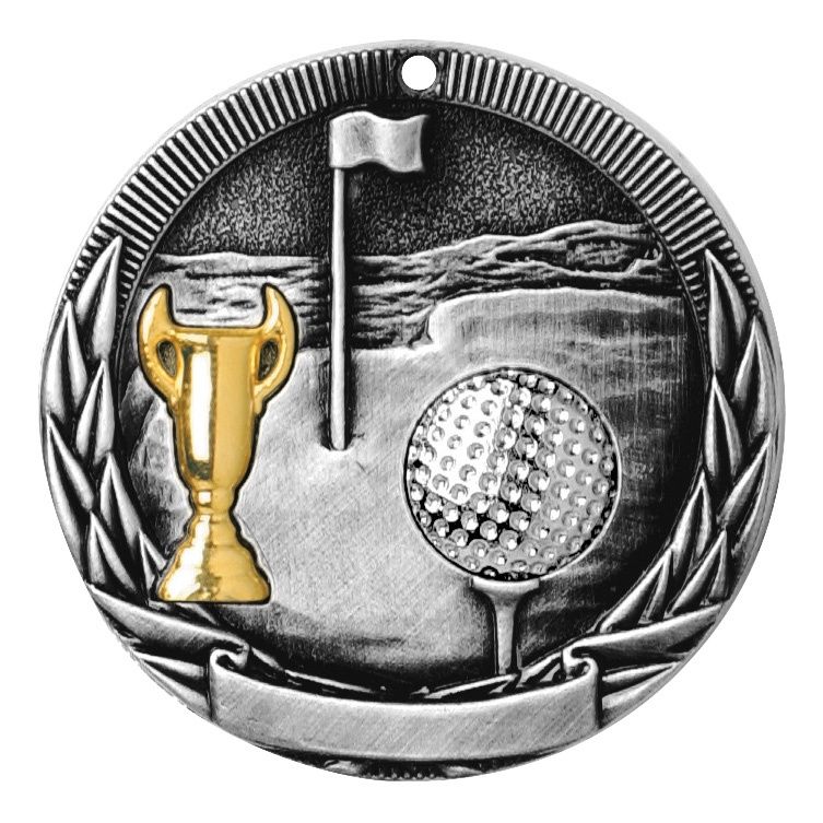 Tri-Colored Medal, Golf, Silver