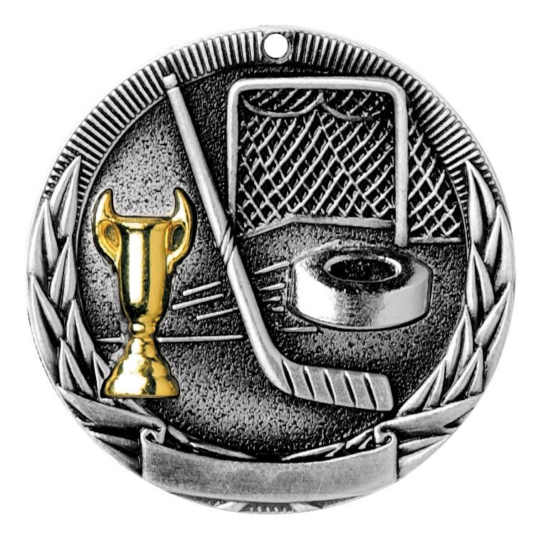 Tri-Colored Medal, Hockey, Silver