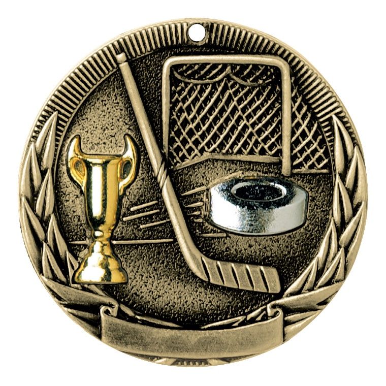 Tri-Colored Medal, Hockey, Gold