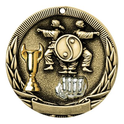 Tri-Colored Medal, Karate, Gold