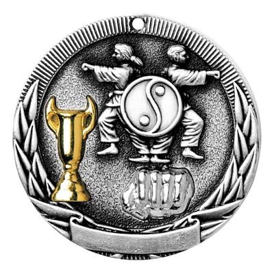 Tri-Colored Medal, Karate, Silver