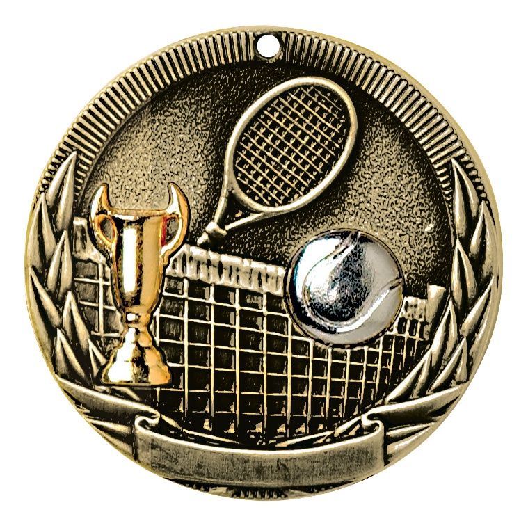 Tri-Colored Medal, Tennis, Gold