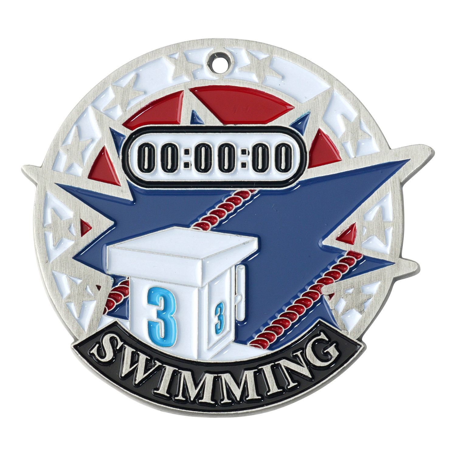 USA Sport Medal, Swimming, Silver, 2"