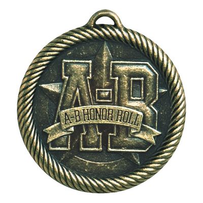 Value Medal, A-B Honor Roll, Gold, 2"