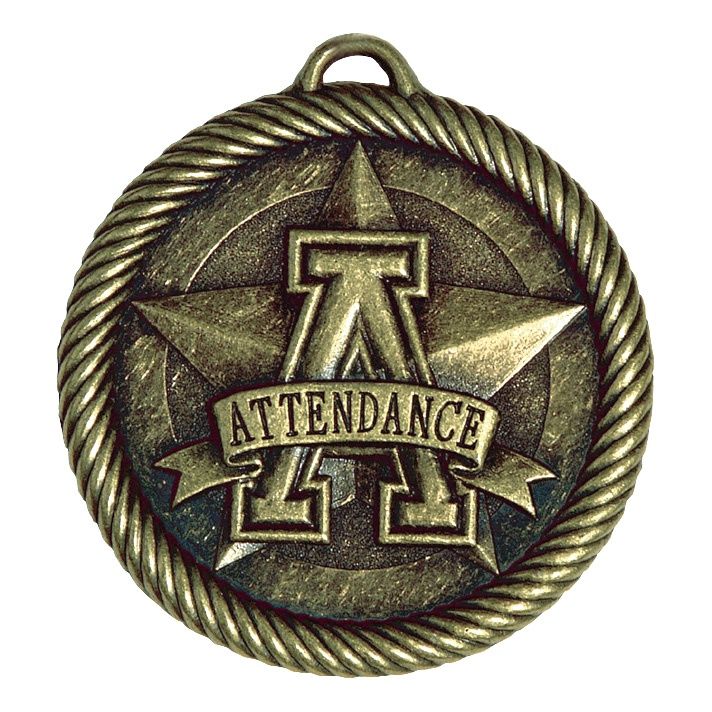 Value Medal, Attendance, Gold, 2"