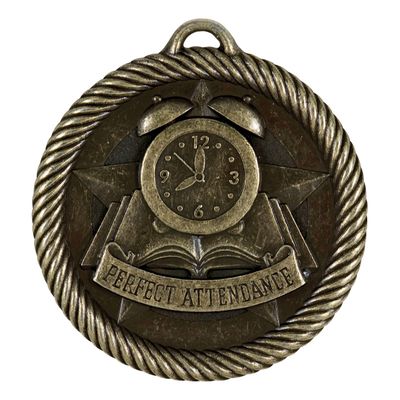 Value Medal, Perfect Attendance, Gold