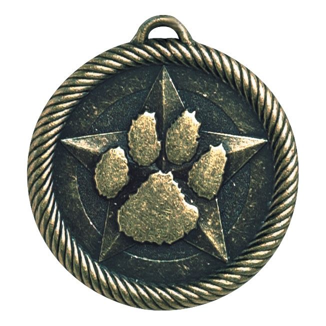 Value Medal, Paw Print, Gold